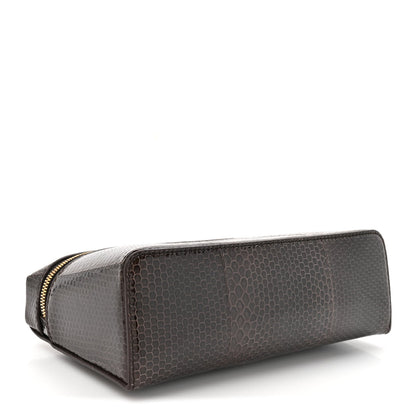 Loro Piana lizard leather extra pocket pouch, rectangular shape with gold zipper end