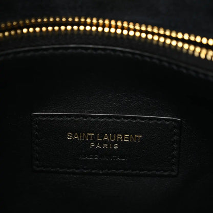 Black leather interior patch label with "SAINT LAURENT PARIS" text.