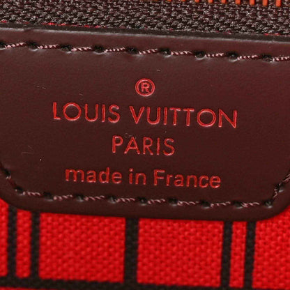 Louis Vuitton Paris leather patch with stitched edges and “made in France” text