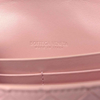 Bottega Veneta Rose pink nappa lining with embossed brand stamp