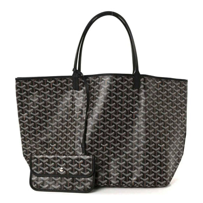 Goyardine Saint Louis GM tote bag with Goyardine pattern and attached bottom pouch