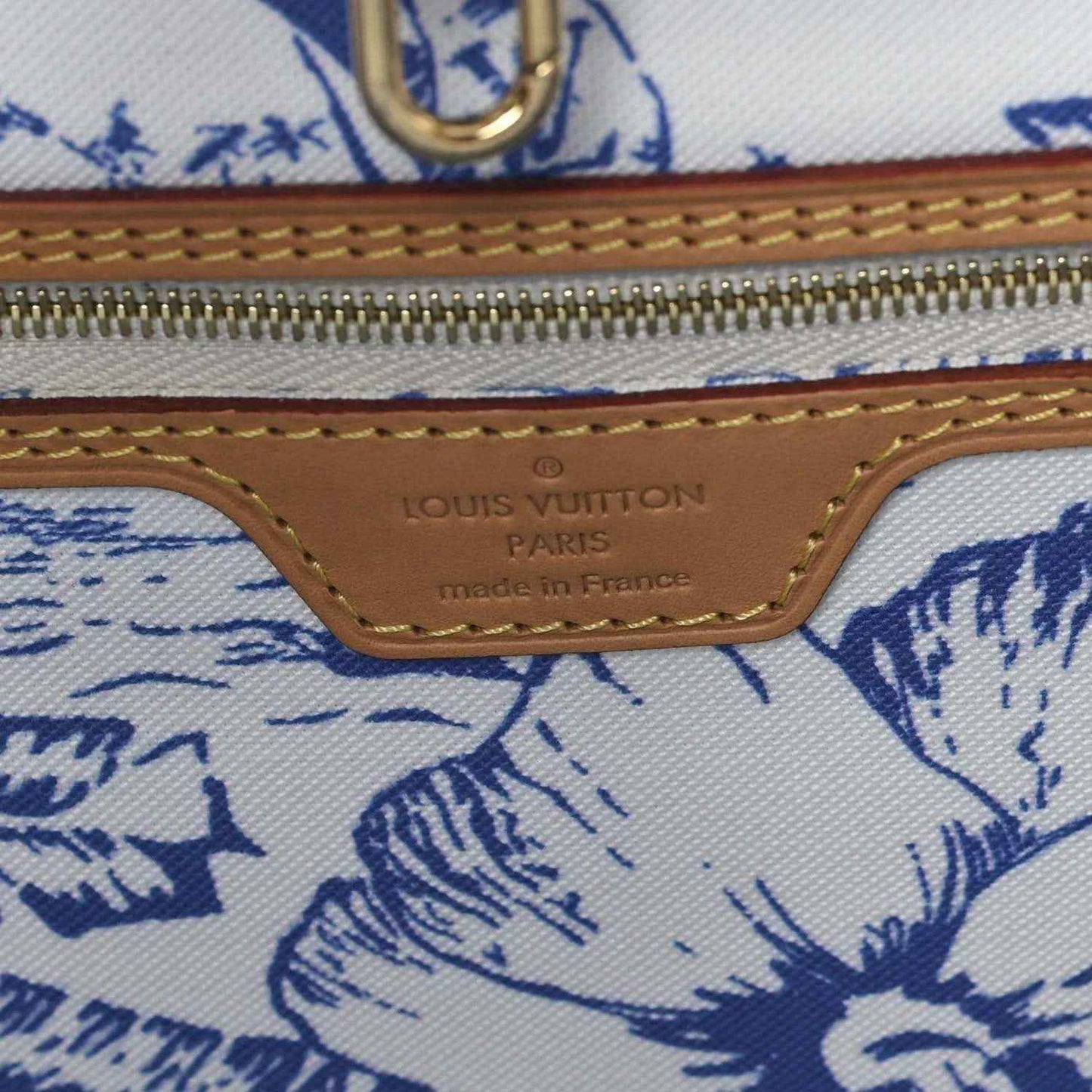 Louis Vuitton Paris made in France leather label inside the tote