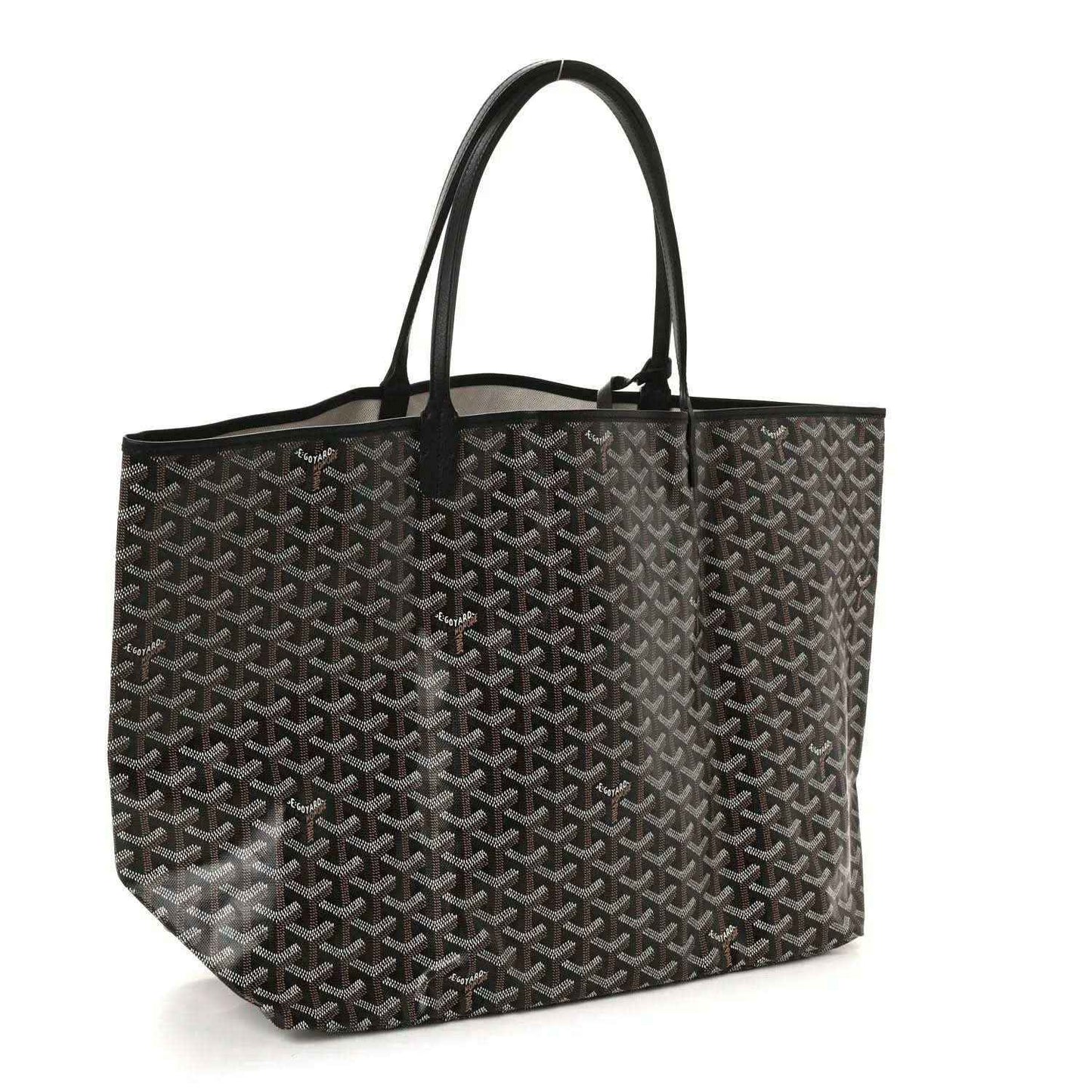 Goyardine Saint Louis GM tote bag with Goyardine monogram pattern and black top handles