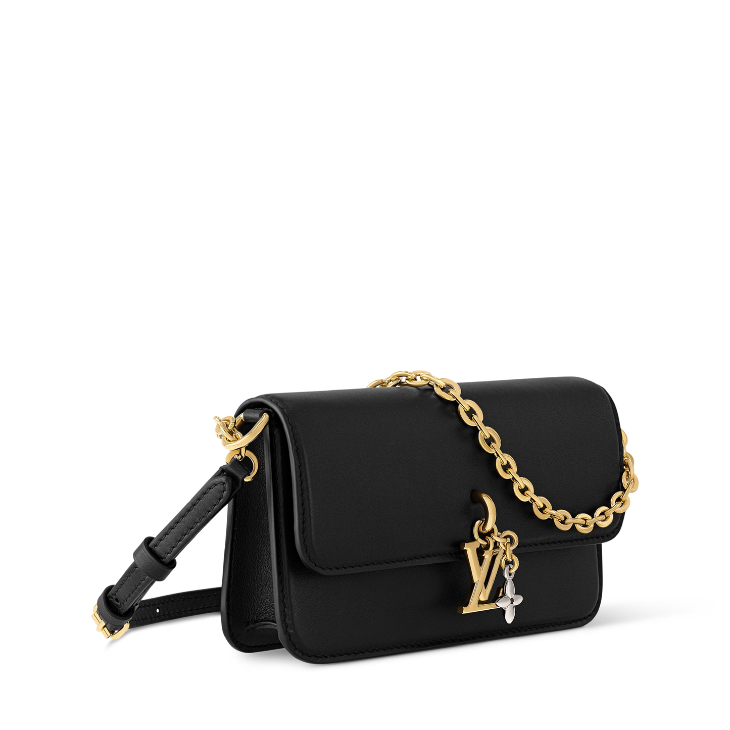 Wallet On Chain Bloom Calfskin Leather
