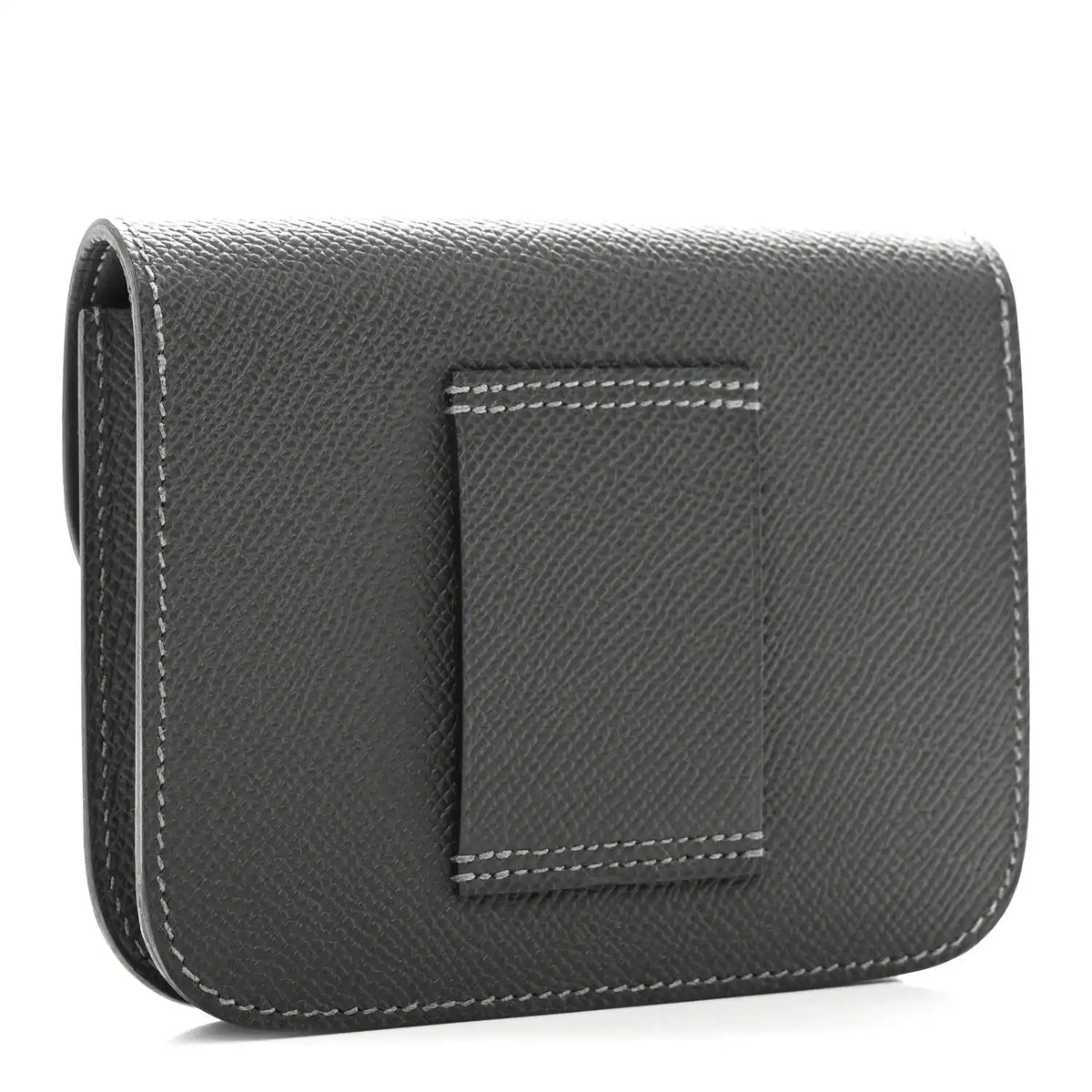 Constance slim wallet exterior back with card pocket and contrast stitching
