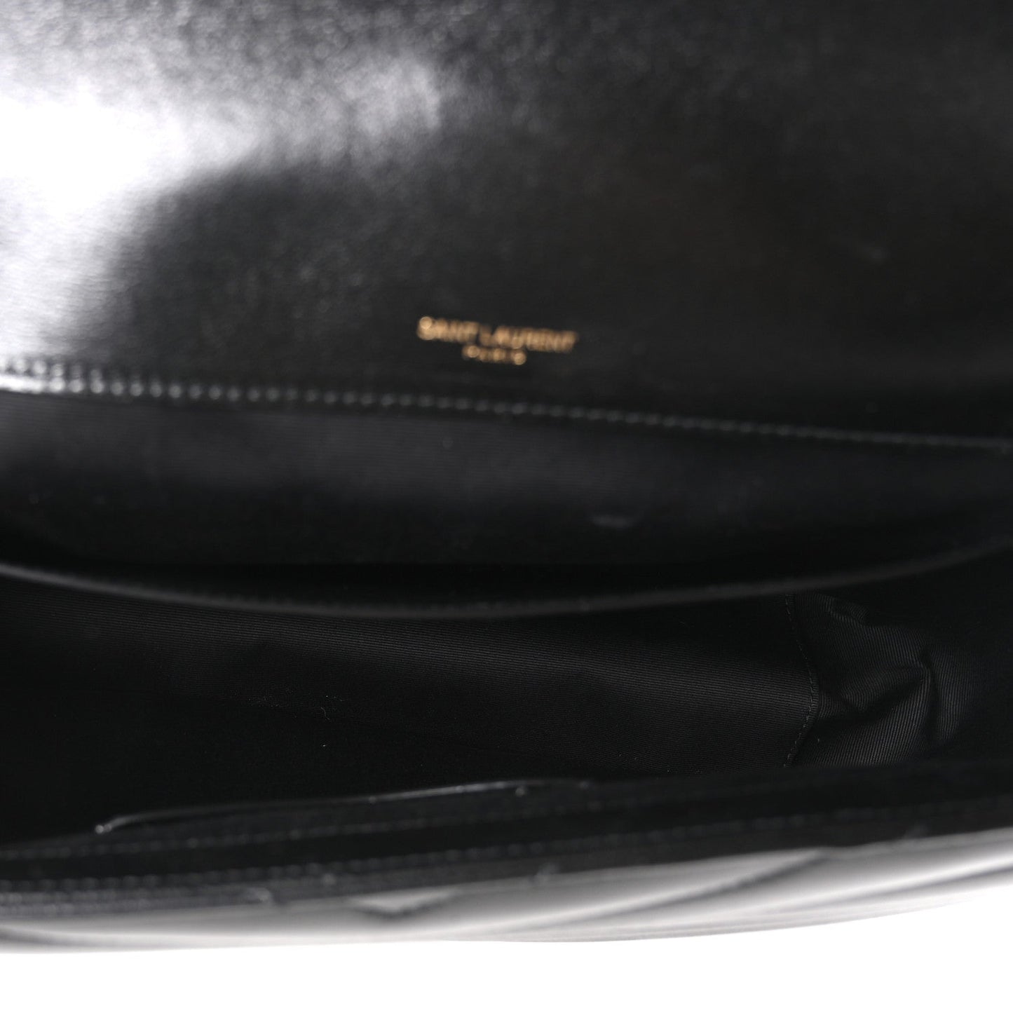 Black interior lining with Saint Laurent Paris branding