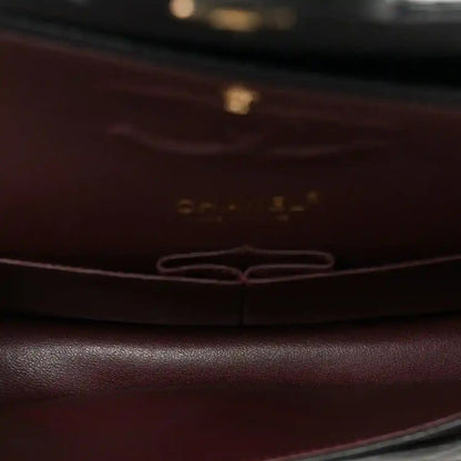 Chanel bag interior with dark lining and trim edge detail