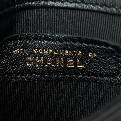 CHANEL embossed leather label inside pocket