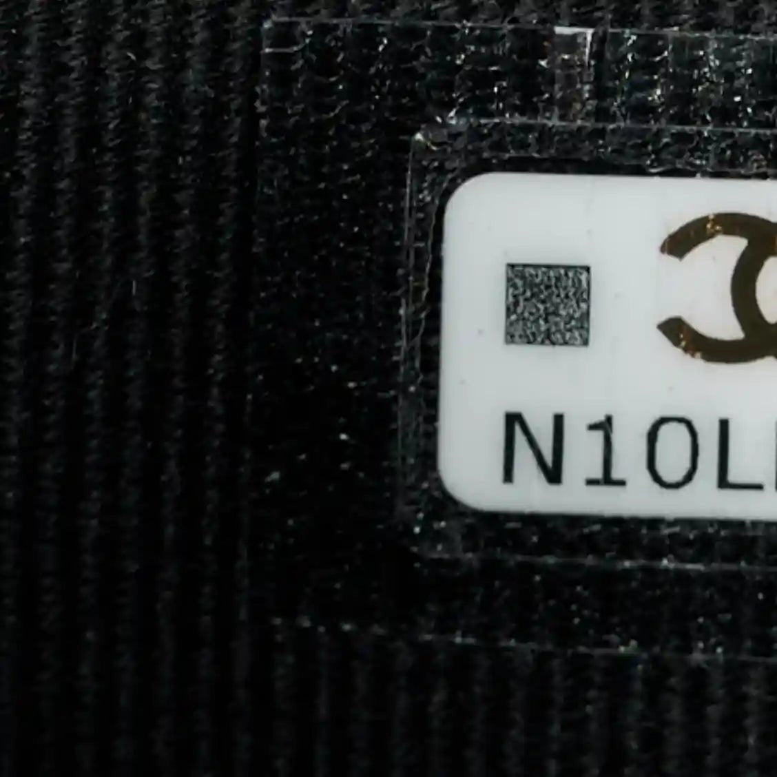 Black leather interior with garment care tag and N10L code