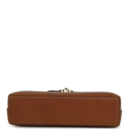 Chanel Small Kelly shopper bag in camel caviar leather with turn-lock clasp on back