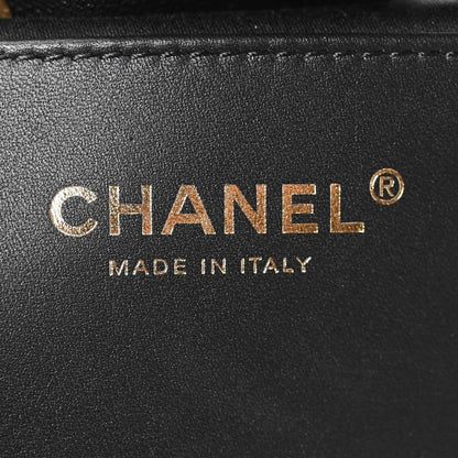 Chanel leather handbag lining label, CHANEL and MADE IN ITALY