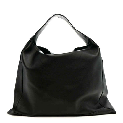 Bottega Veneta Large Hop bag, silky black calfskin with open top slouch