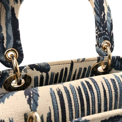 Lady D-Lite bag fabric strap with gold-tone grommets and buckle