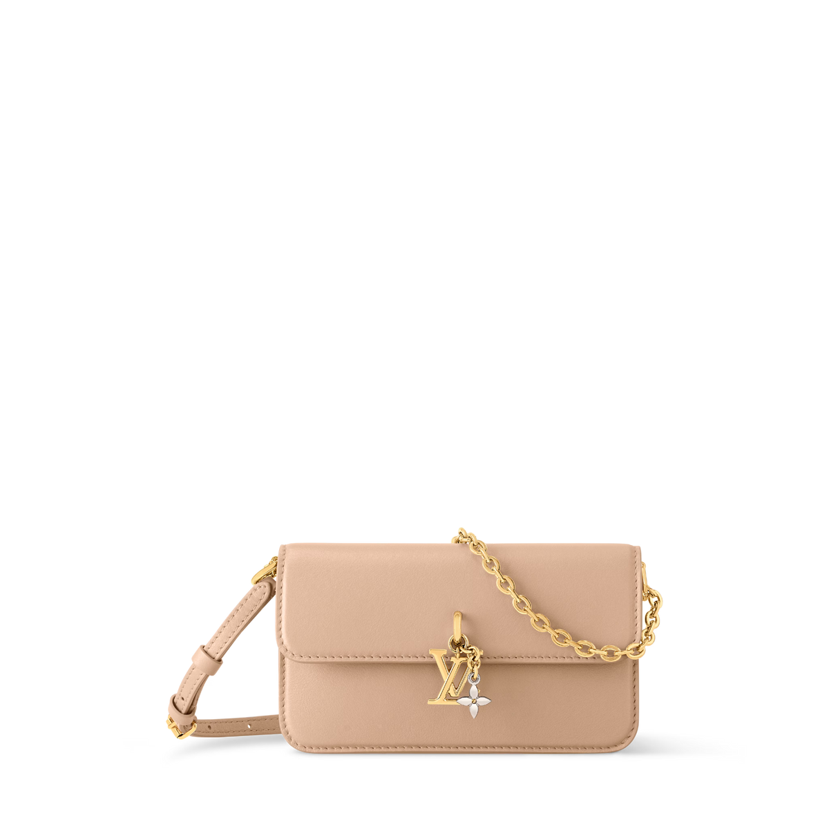 Wallet On Chain Bloom Calfskin Leather