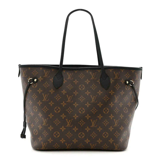 Monogram calfskin Louis Vuitton tote with two black leather top handles