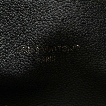Louis Vuitton embossed logo on black leather lining