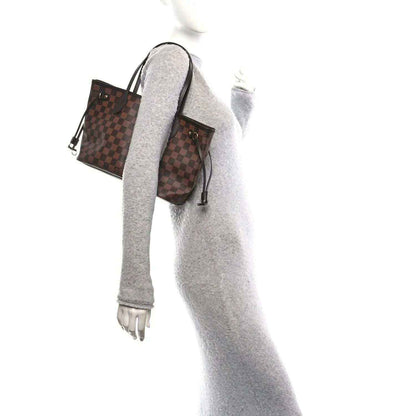 Louis Vuitton Neverfull PM tote with matching small pochette attached by a cord strap