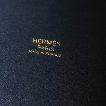 Blue leather stamp: HERMES PARIS, MADE IN FRANCE.