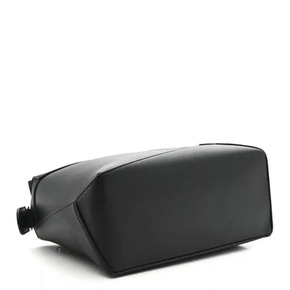 Small Puzzle Edge shoulder bag in black leather with corner panel and adjustable strap