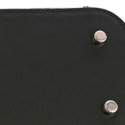 Goyardine Mini Vendome bag, black coated canvas with silver snap studs