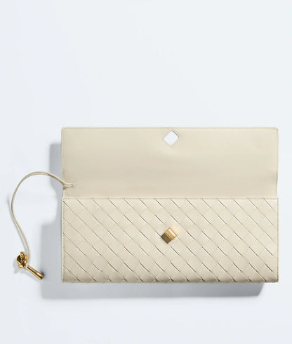 Andiamo Clutch Intrecciato Lambskin Leather