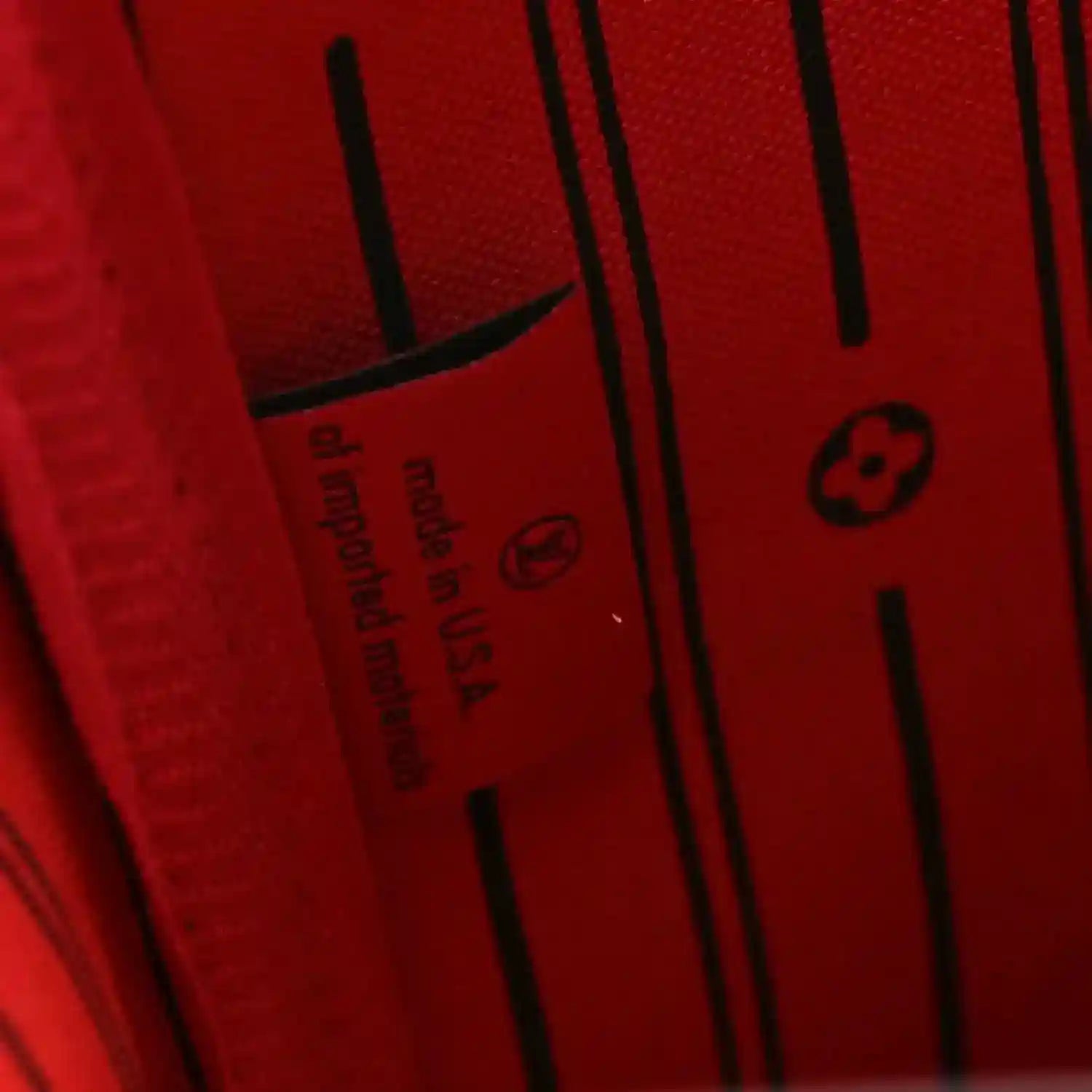 Damier Ebene tote bag red interior lining with card slot and small logo patch