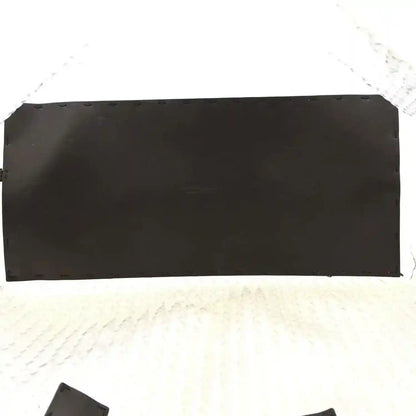 Black leather wallet-style pouch insert with stitched edge