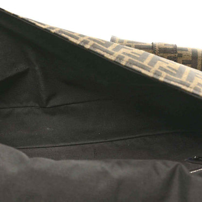Baguette bag interior lining near top edge, dark fabric with Zucca trim.