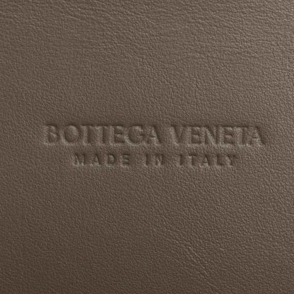 Bottega Veneta suede leather logo embossing on tote bag, limestone
