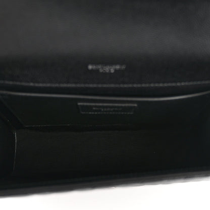 Black interior lining with stamped brand mark and pocket label