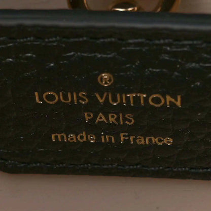 Leather bag lining with embossed "LOUIS VUITTON PARIS" and "made in France"