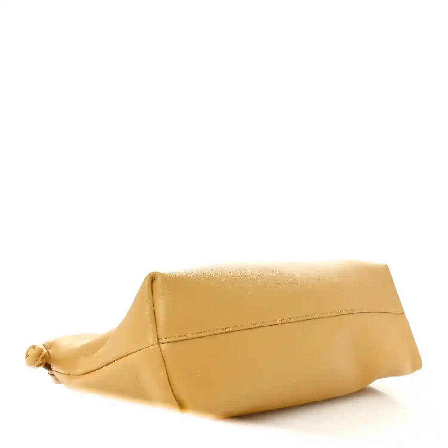 Sahara nappa leather clutch with folded, draped top silhouette