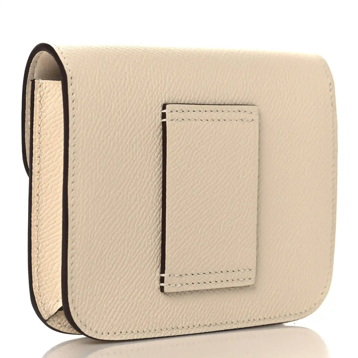 Slim Constance wallet in Nata textured leather with stitched front panel