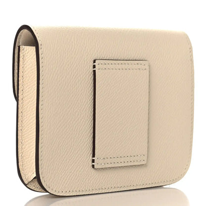 Slim Constance wallet in Nata textured leather with stitched front panel
