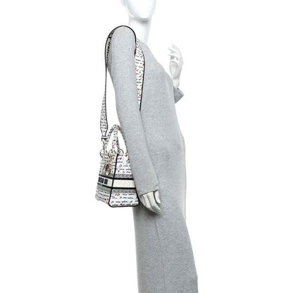 Medium Lady D-Lite bag with adjustable shoulder strap, Dioramour canvas print