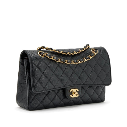 Quilted Classic Square Flap Bag in Leather