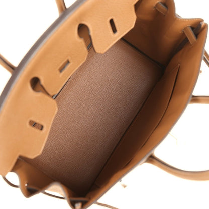 Hermes Birkin 25 handbag interior with perforated partition and leather lining