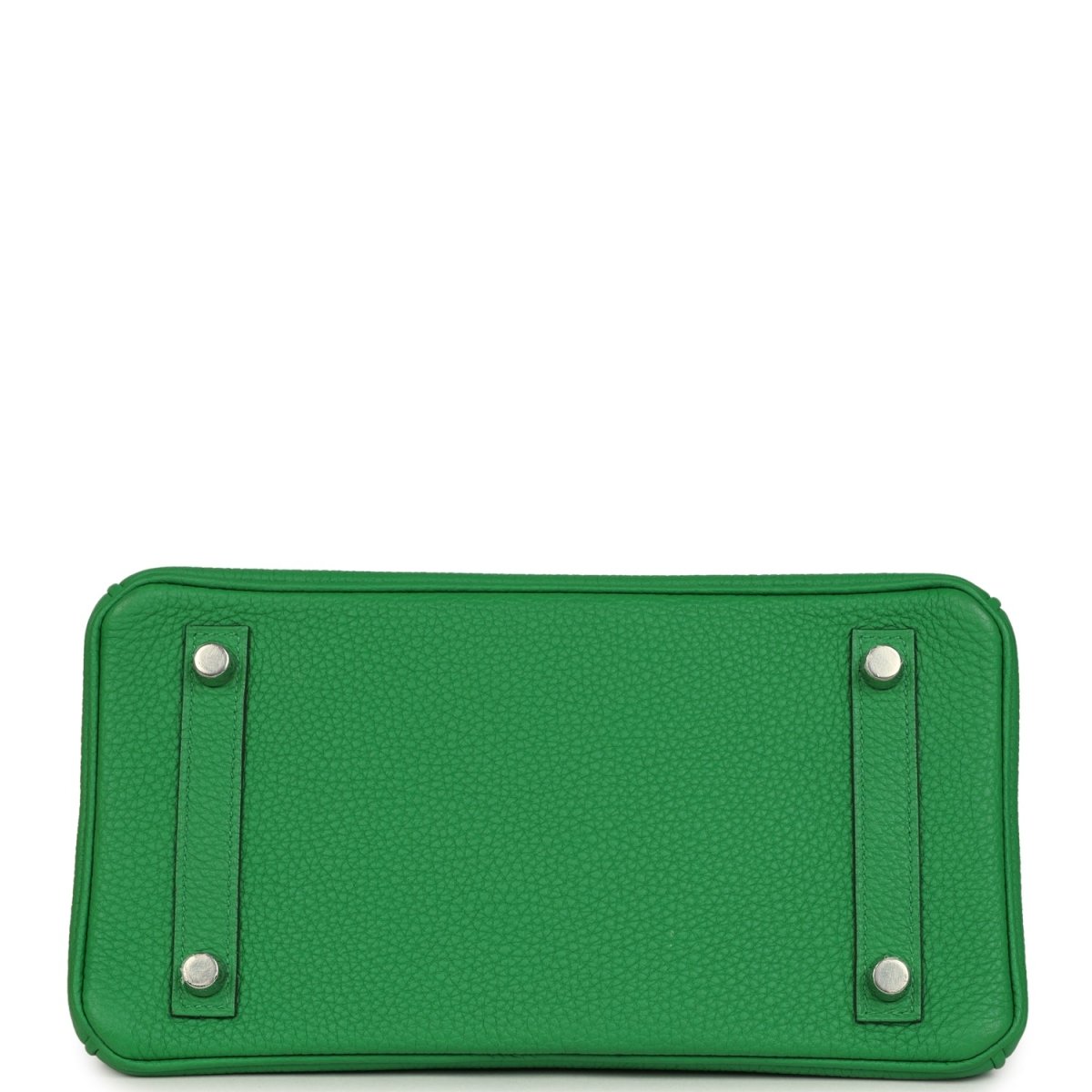 Hermes Birkin 25 green leather handbag base with four metal studs