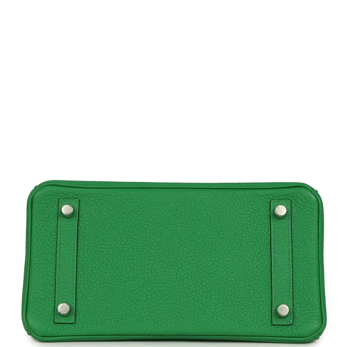 Hermes Birkin 25 green leather handbag base with four metal studs