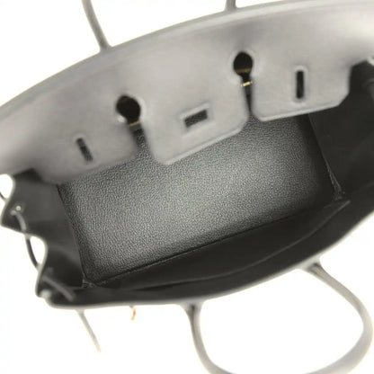 Birkin 25 handbag interior with structured base and side openings