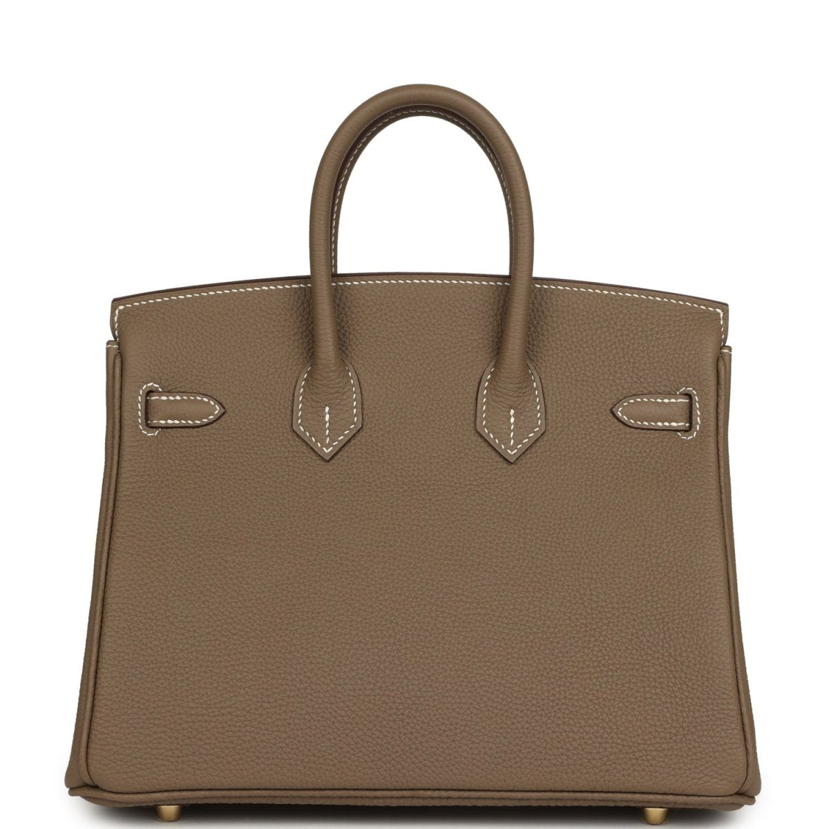 Hermes Birkin 25 handbag, etoupe textured leather with decorative front panels