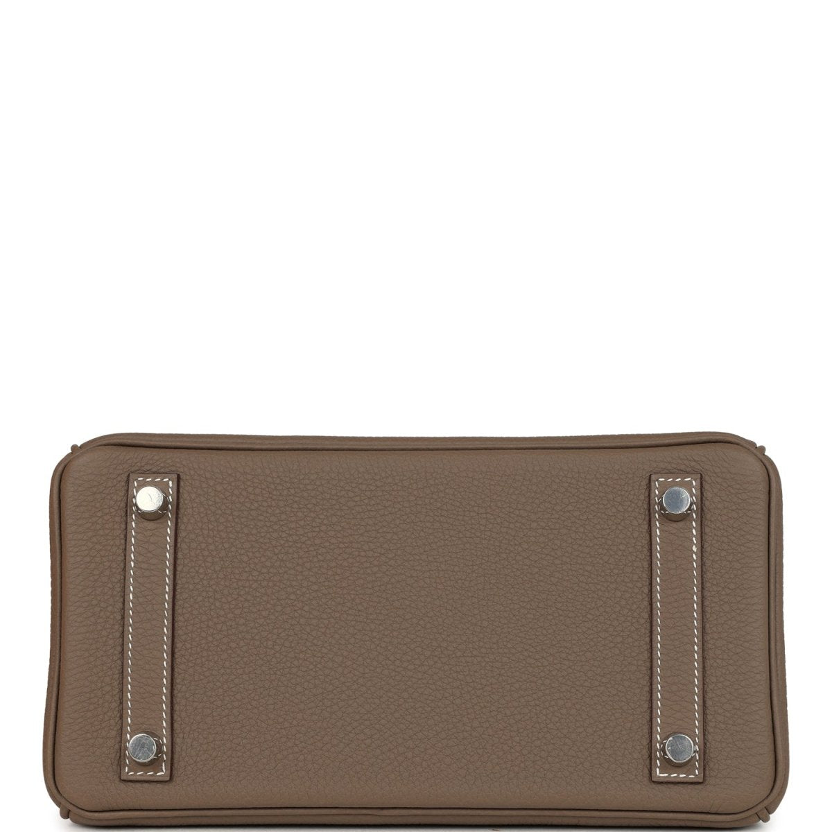 Hermes Birkin 25 handbag base in taupe textured leather with side stitch details
