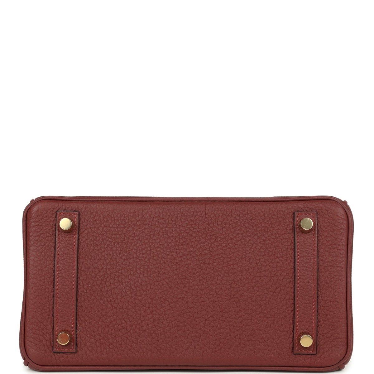 Burgundy leather interior with Hermès stamp and gold hardware detail.