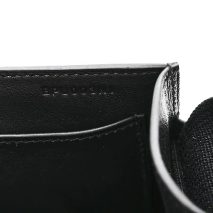 HERMES black leather crossbody bag with stamped interior text and stitched edge