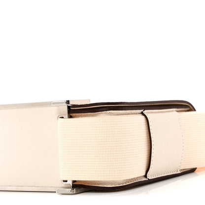 Hermes Nata messenger bag side view with metal clasp and textured strap
