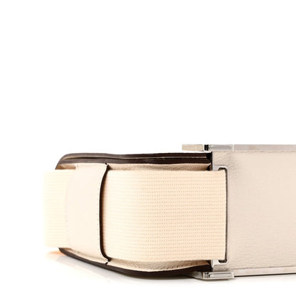Hermes Nata messenger bag side pocket with front clasp and metal frame