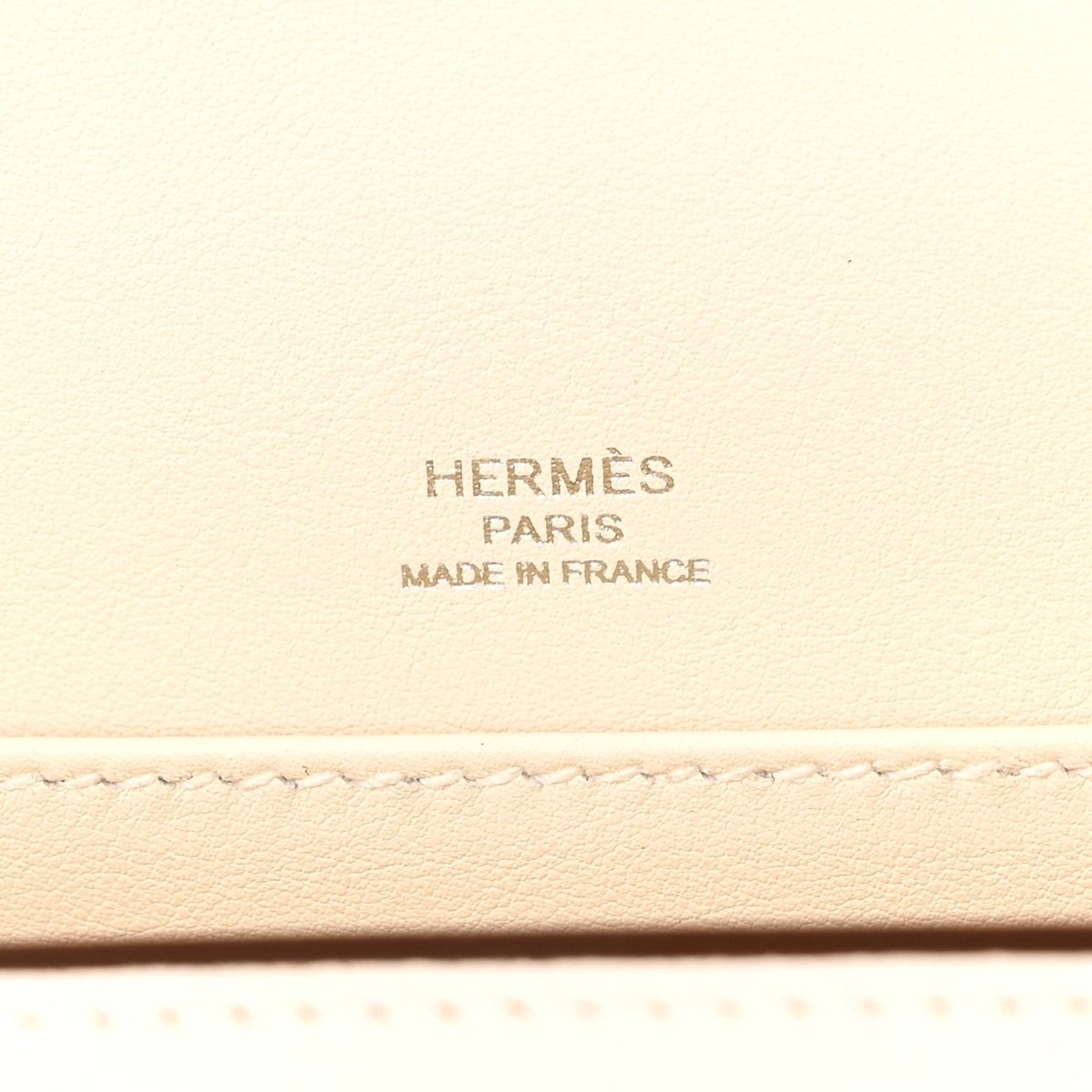 Hermes Paris made in France stamp on Nata leather interior