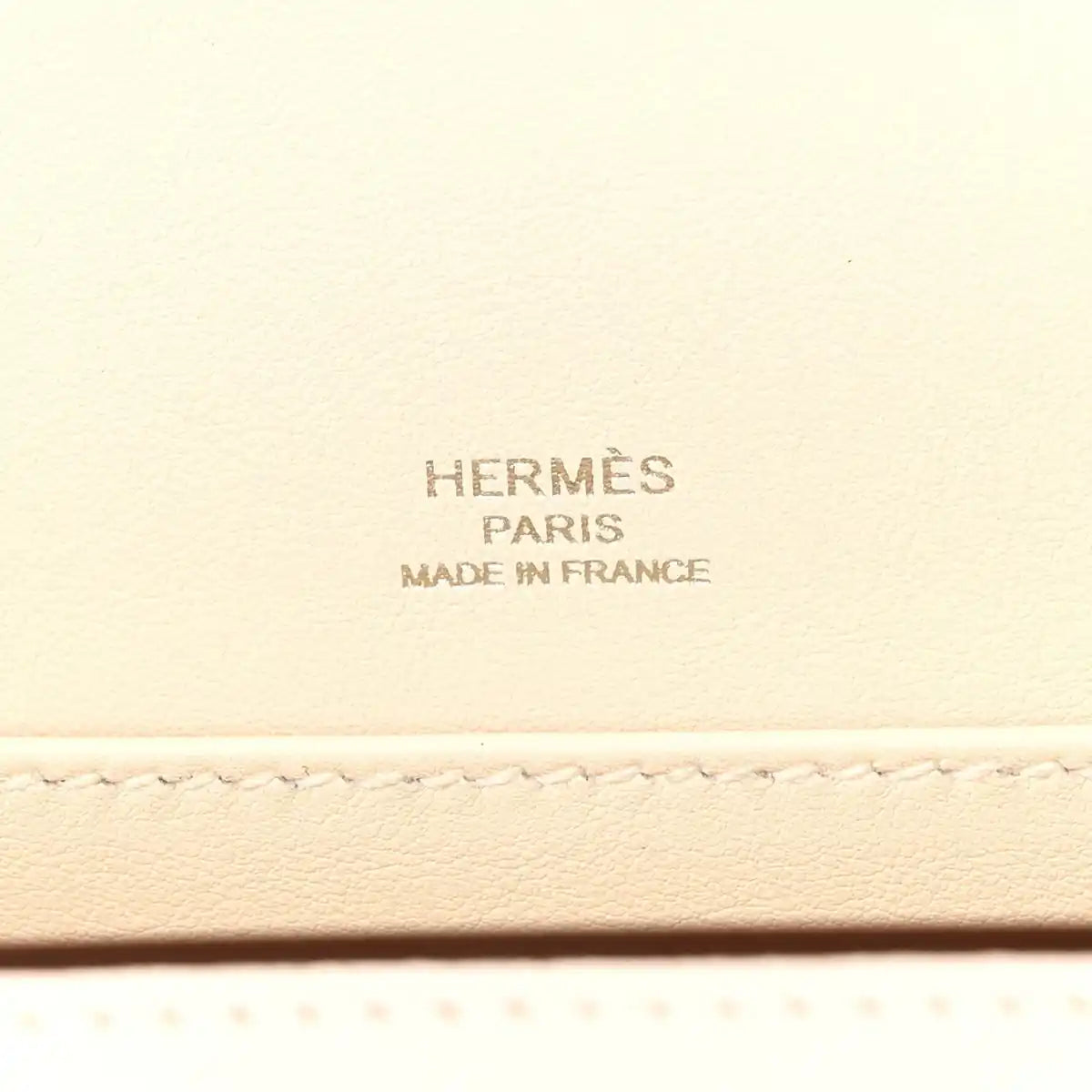 Hermes Paris made in France stamp on Nata leather interior