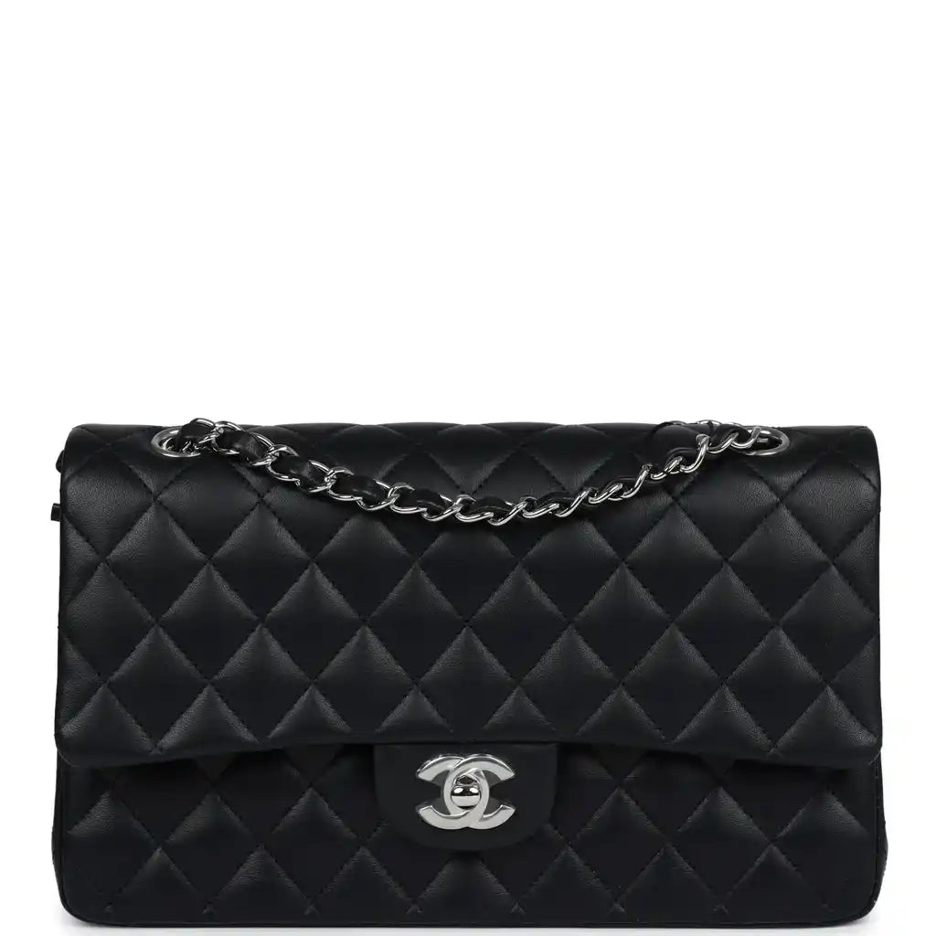 Quilted Classic Square Flap Bag in Leather