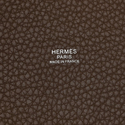 Taupe leather lining with HERMES PARIS made in France stamp